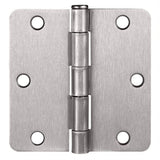 Schlage 3.5 in. x 1/4 in. Radius Satin Nickel Round Door Hinges (3-Pack)