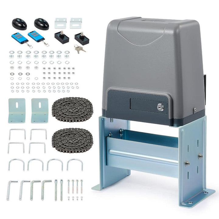DOORADO 550-Watt Sliding Automatic Gate Opener for 3300 lbs. 40 ft. Doors with 2 Remote Controls 2 Infrared Sensors
