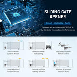 DOORADO Automatic Sliding Gate Opener Kit with Infrared Sensors for 4400lb Doors