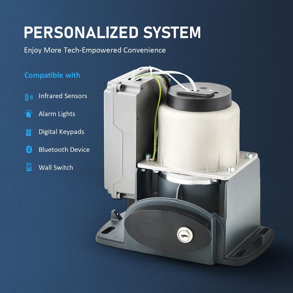 DOORADO Automatic Sliding Gate Opener with 2 Remote Controls