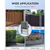 DOORADO 170W Automatic Sliding Gate Opener for 1800 lbs. 40 ft. Gates, 24V DC Motor IR Sensors Remotes, Solar Power Compatible