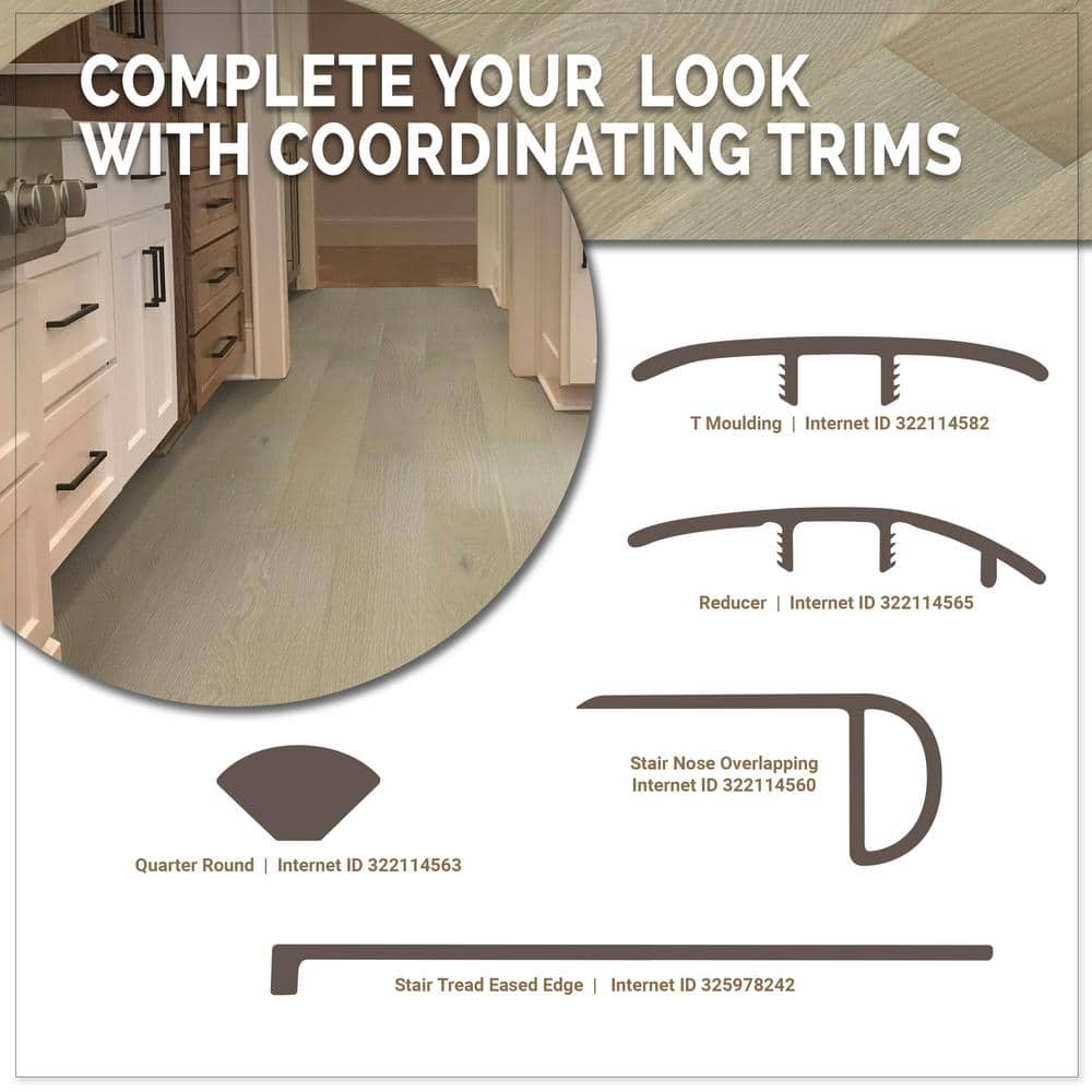 A&A Surfaces Woodridge Dorman Oak 0.28 in. x 6.5 in. Waterproof Wire Brushed Engineered Hardwood Flooring (21.67 sq. ft./case)