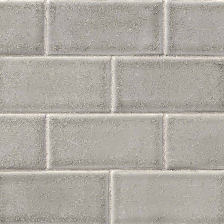 MSI Dove Gray Handcrafted 3 in. x 6 in. Glossy Ceramic Gray Subway Tile (1 sq. ft. / case)