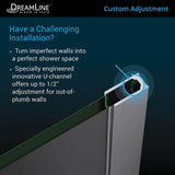 DreamLine Linea 34 in. W x 72 in. H Frameless Shower Screen in Oil Rubbed Bronze