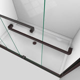 Encore 56 in. to 60 in. W x 76 in. H Sliding Semi-Frameless Shower Door in Oil Rubbed Bronze by DreamLine