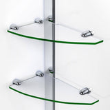 DreamLine Elegance 58 in. to 60 in. x 72 in. Semi-Frameless Pivot Shower Door with Shelves, Brushed Nickel