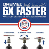 Dremel 4300 Series 1.8 Amp Variable Speed Corded Rotary Tool Kit w/ Mounted Light, 40 Accessories, 5 Attachments, Carrying Case