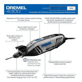 Dremel 4300 Series 1.8 Amp Variable Speed Corded Rotary Tool Kit with 11-Pc EZ Lock Cutting Rotary Accessories Kit