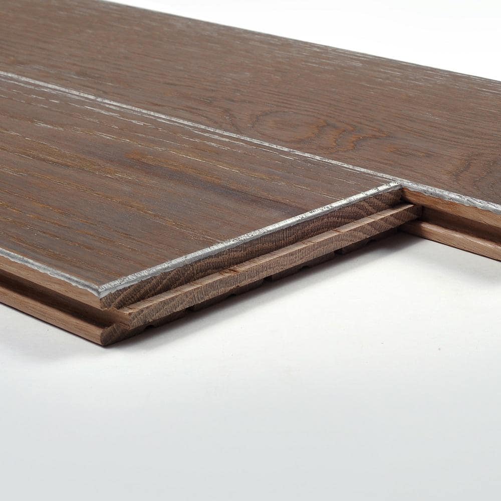 Blue Ridge Hardwood Flooring Driftwood Oak 3/4 in. T x 5 in. W Wire Brushed Solid Hardwood Flooring (20 sq.ft./case)