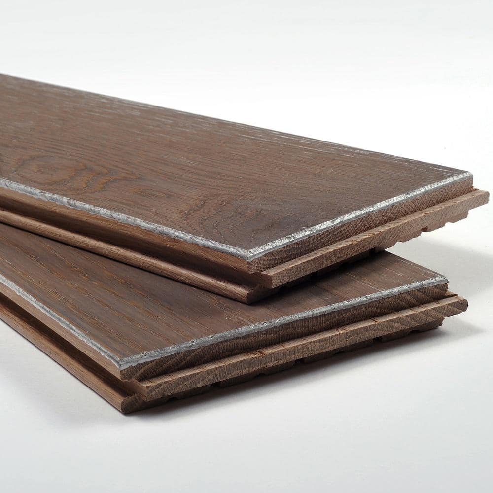 Blue Ridge Hardwood Flooring Driftwood Oak 3/4 in. T x 5 in. W Wire Brushed Solid Hardwood Flooring (20 sq.ft./case)