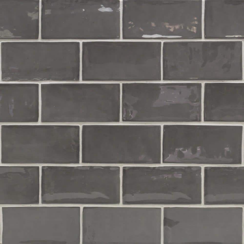 Ivy Hill Tile Catalina Driftwood 3 in. x 6 in. x 8 mm Polished Ceramic Subway Wall Tile (44-Pieces, 5.38 sq. ft. per Case)