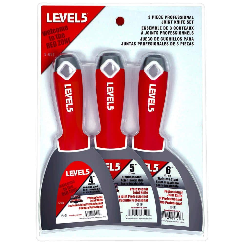 4/5/6 in. Stainless Steel Joint Knife Pack with Soft Grip Handle