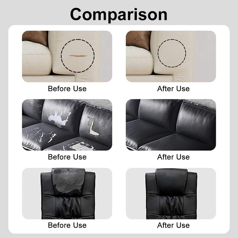 10 in. x 24 in. Off-white Self-Adhesive Leather Repair Drywall Patch For Car Seats, Couch Furniture