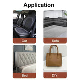 10 in. x 24 in. Off-white Self-Adhesive Leather Repair Drywall Patch For Car Seats, Couch Furniture