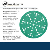 Green 6 in. Sanding Disc 80 Grit Medium (10-Pack)