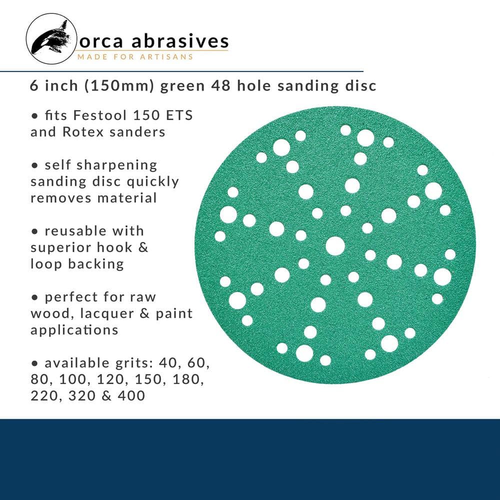 Green 6 in. Sanding Disc 80 Grit (25-Pack)