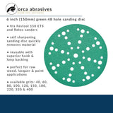 Green 6 in. Sanding Disc 80 Grit (25-Pack)