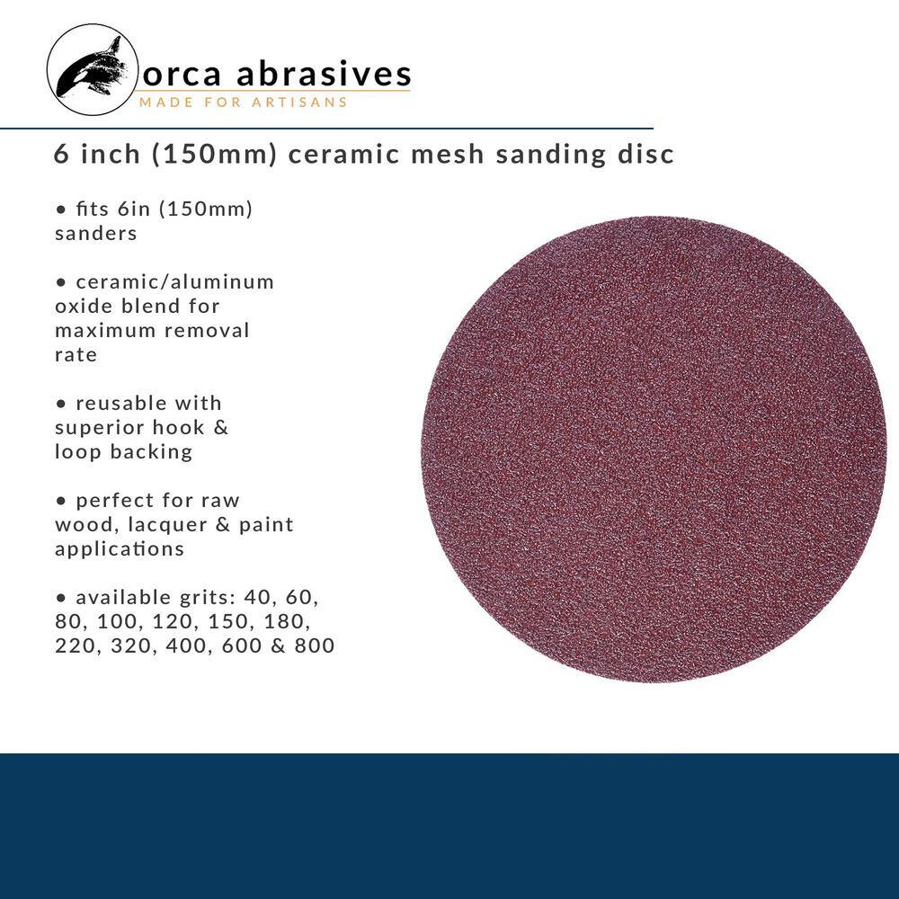 Ceramic Mesh 6 in. Fine 120 Grit 10-Pack