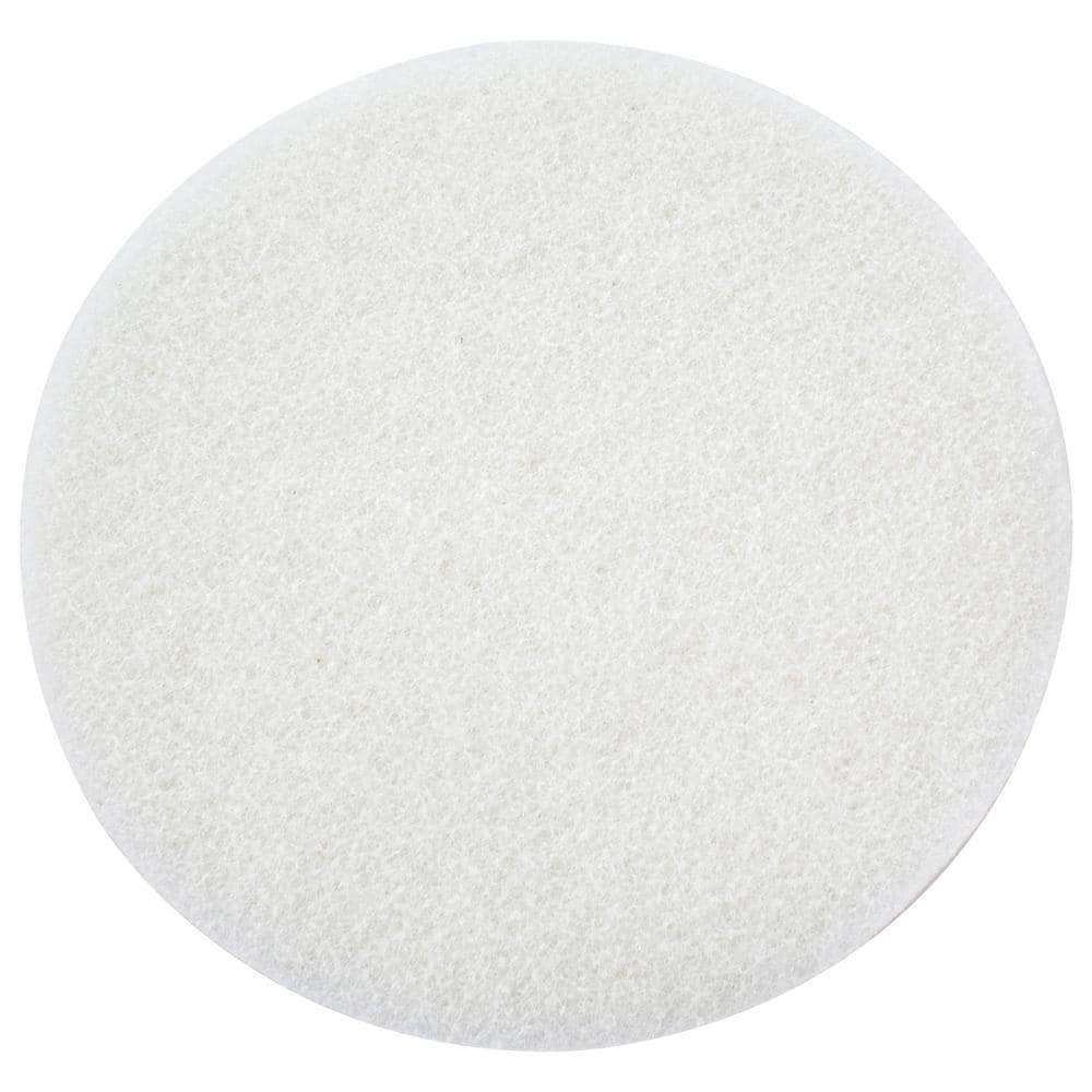 5 in. x 5 in. 1200 Grit Ultra Fine White Woven Pad with Velcro Back (10-Pack)