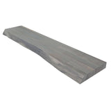Interbuild Solid 2.3 ft. L x 10 in. D x 1.5 in. T, Acacia Butcher Block Countertop Floating Wall Shelf, Dusk Grey with Live Edge