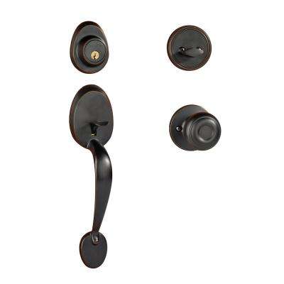 Delaney 
    Italian Collection Visconti Single Cylinder Black Door Handleset with Sorado Interior - Super Arbor