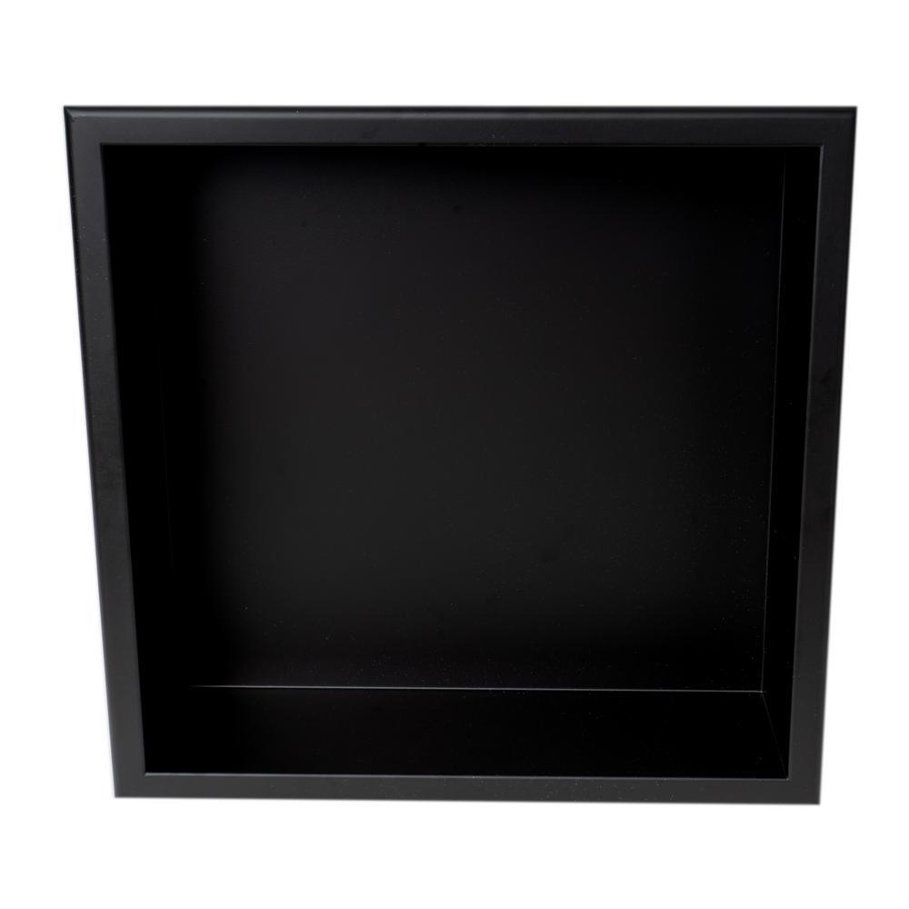 Matte Black 16 in. x 16 in. Stainless Steel Niche - Super Arbor