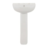 Compact 450 18 in. Pedestal Combo Bathroom Sink for 8 in. Widespread in White - Super Arbor