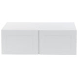 Cambridge Shaker Assembled 36x18x24.5 in. Refrigerator Wall Cabinet with 2 Soft Close Doors in White - Super Arbor