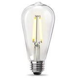 Feit Electric 60W Equivalent ST19 Dimmable LED Clear Glass Vintage Edison Light Bulb With Straight Filament Warm White (16-Pack)