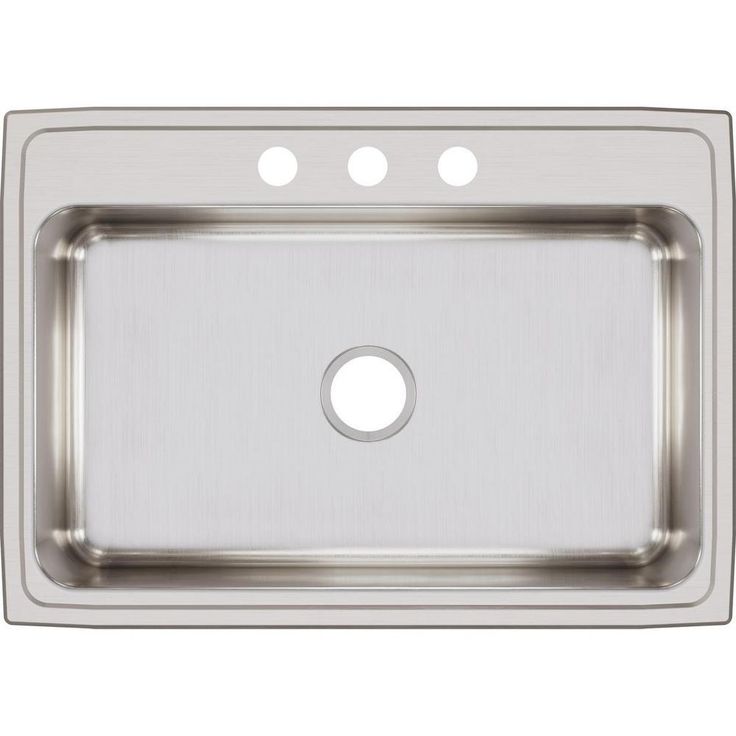 Lustertone Drop-In Stainless Steel 15 in. 3-Hole Single Bowl Bar Sink in Lustrous Highlighted Satin