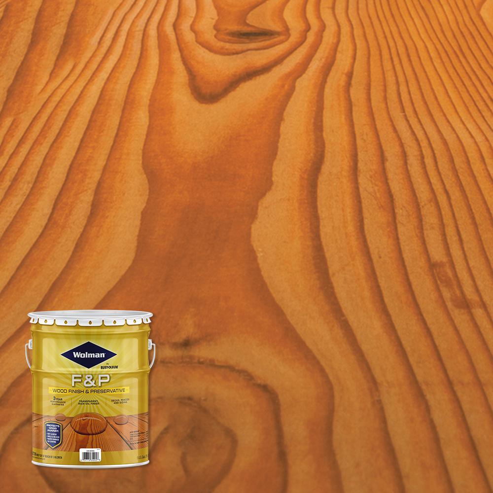 Wolman 1 gal. F&P Natural Exterior Wood Stain Finish and Preservative (4-Pack) - Super Arbor