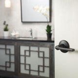 Latitude Matte Black Passage Hall/Closet Door Lever - Super Arbor