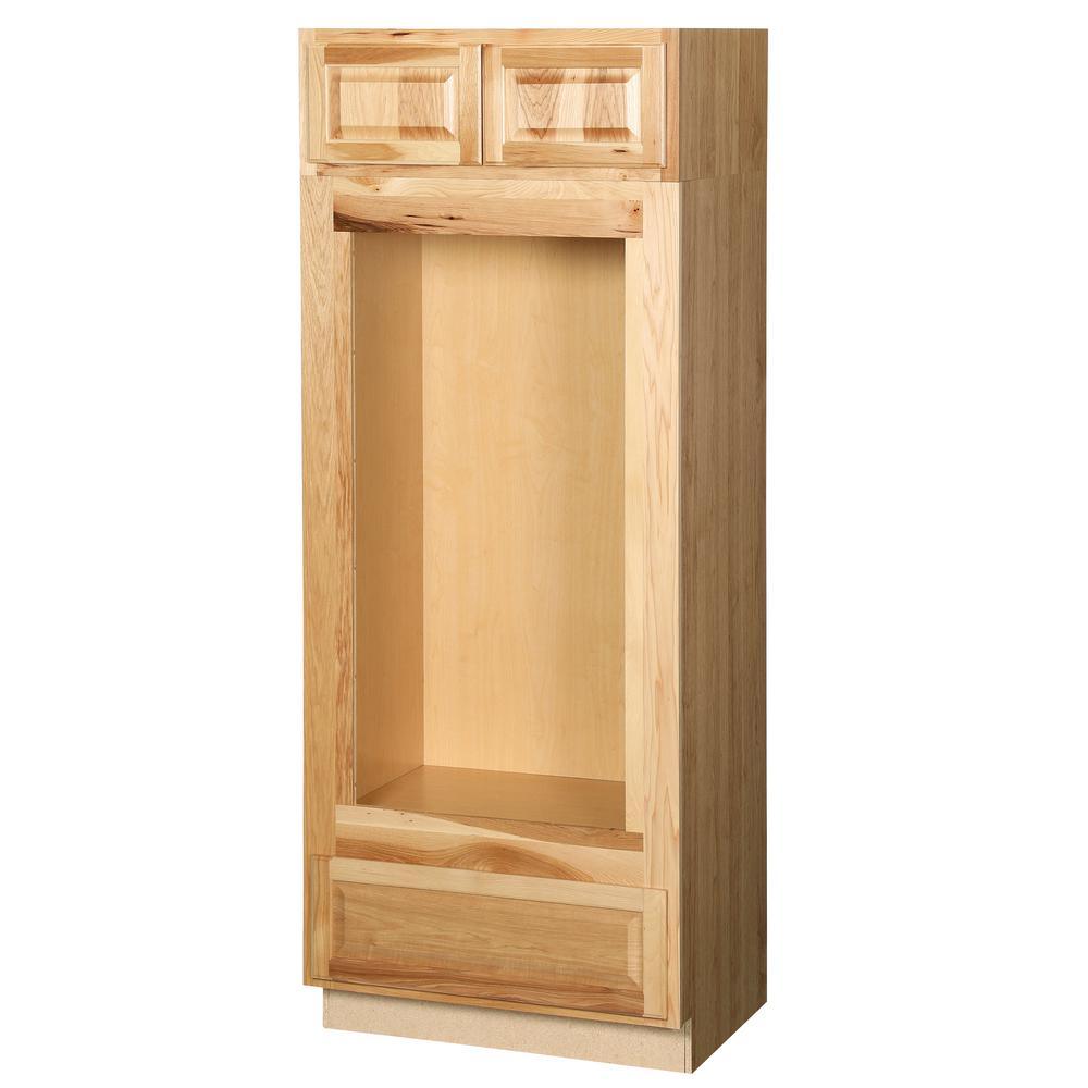 Hampton Assembled 33x84x24 in. Double Oven Kitchen Cabinet in Satin White