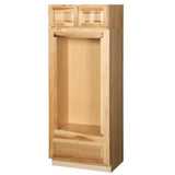 Hampton Assembled 33x84x24 in. Double Oven Kitchen Cabinet in Satin White