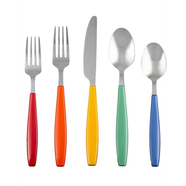 Jamboree Multi-Color Version2 18/0 20-Piece Flatware Set (Service for 4)