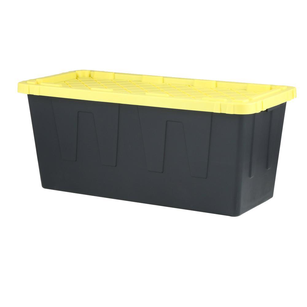 27 Gal. Tough Storage Bin in Black - Super Arbor