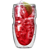 Serafino Double Wall 16 oz. Iced Tea and Coffee Insulated Drinking Glasses (Set of 2)