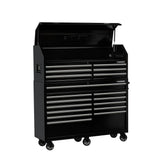 61 in. W 18-Drawer Combination Tool Chest and Rolling Cabinet Set in Gloss Red