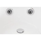 66.9 in. Acrylic Clawfoot Whirlpool Bathtub in White - Super Arbor