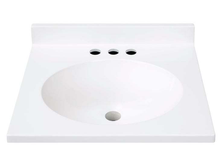 Style Selections Ellenbee 18-in White Single Sink Bathroom Vanity with White Cultured Marble Top