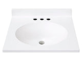 Style Selections Ellenbee 18-in White Single Sink Bathroom Vanity with White Cultured Marble Top