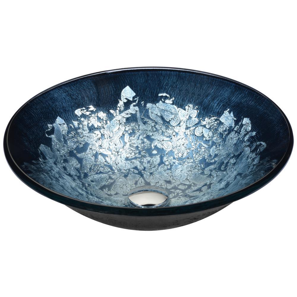 Chrona Series Vessel Sink in Gold/Cyan Mix - Super Arbor