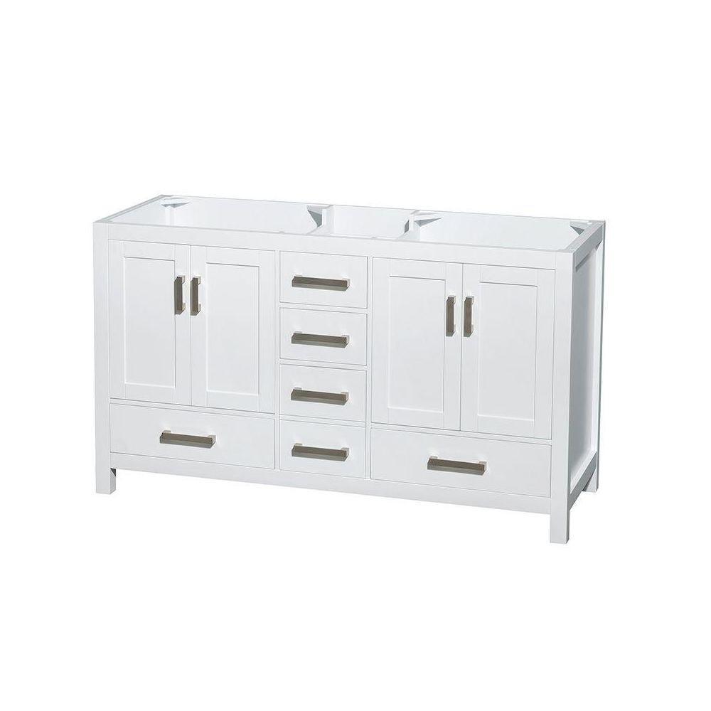 Sheffield 72 in. Double Vanity Cabinet in White - Super Arbor