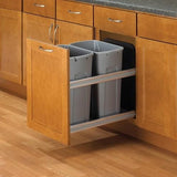Knape & Vogt 35-Quart Plastic Pull Out Trash Can