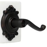 Flair Aged Bronze Privacy Bed/Bath Door Lever with Brookshire Trim - Super Arbor