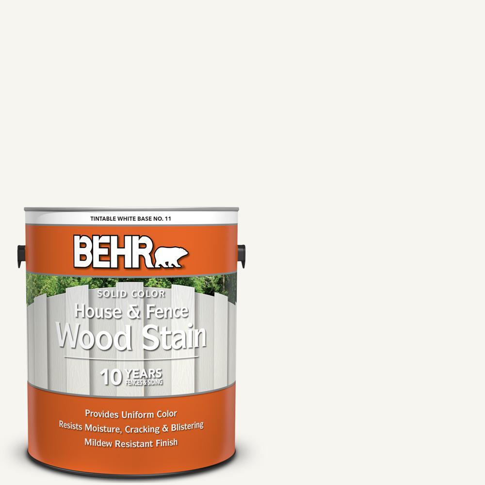 BEHR 5 gal. #SC-210 Ultra Pure White Solid Color House and Fence Exterior Wood Stain - Super Arbor