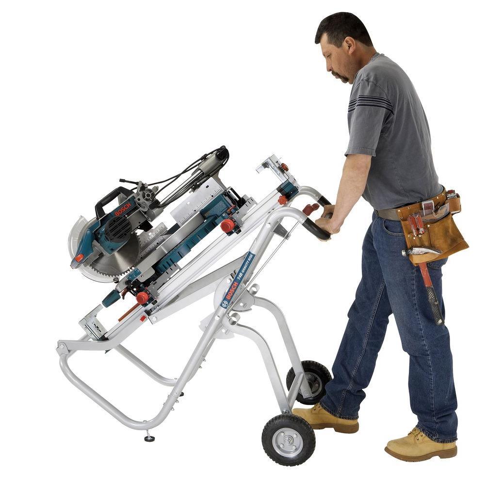 Portable Folding Gravity Rise Miter Saw Stand with Wheels - Super Arbor