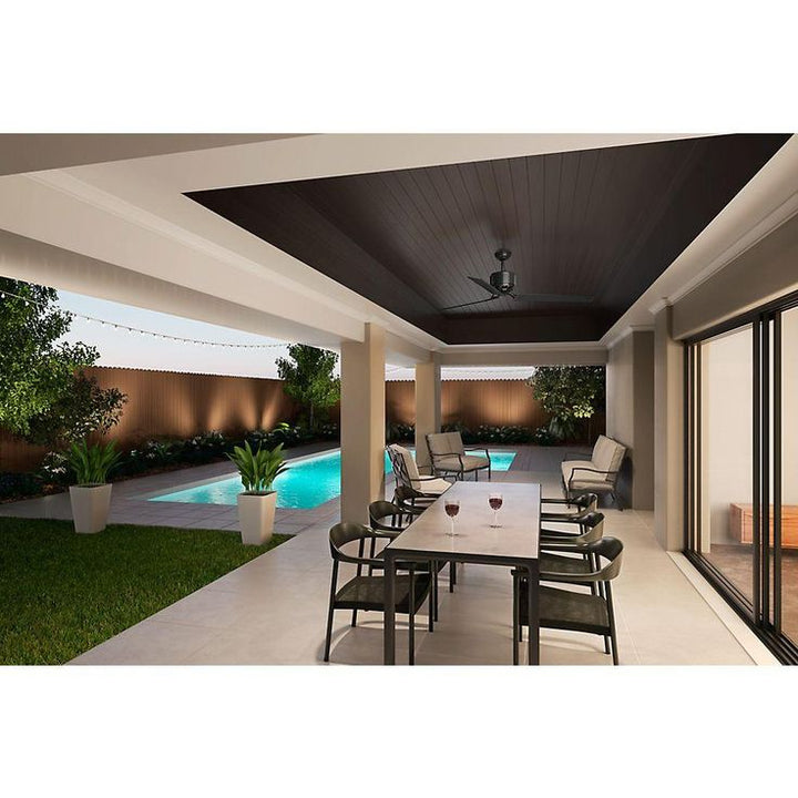 HFC-72 72 in. Indoor/Outdoor Matte Black Ceiling Fan with Wall Control
