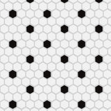 Merola Tile Madison Hex Matte 11-7/8 in. x 10-1/4 in. x 6mm Cool White with Black Dot Porcelain Mosaic Tile