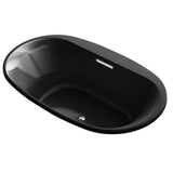 Underscore 6 ft. Acrylic Oval Drop-in  Rectangular Non-Whirlpool Bathtub in White - Super Arbor